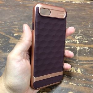 Parallax iPhone 7S Rose Gold and Berry case